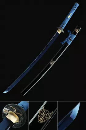 blue anime katana sword