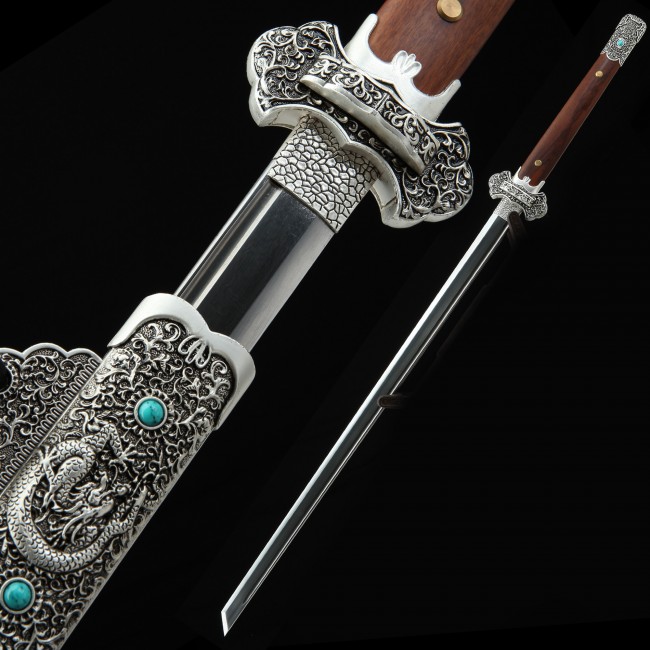Handmade 1000 Layer Folded Steel Chinese Tang Dynasty Sword With Rosewood Scabbard