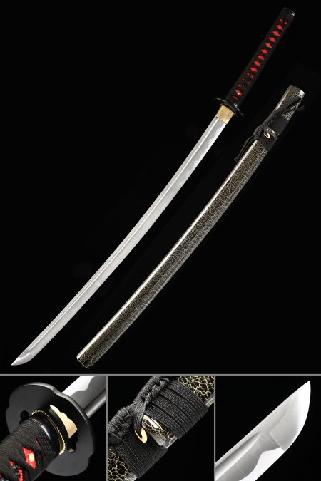 Handmade Carbon Steel Real Japanese Samurai Swords Katana With Green Scabbard