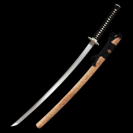 Handmade Japanese Katana Sword Damascus Steel With Wengewood Scabbard