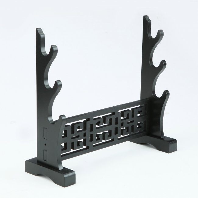 Handmade Black Wooden 3 Tier Katana Sword Stand Holder Display Rack Stand