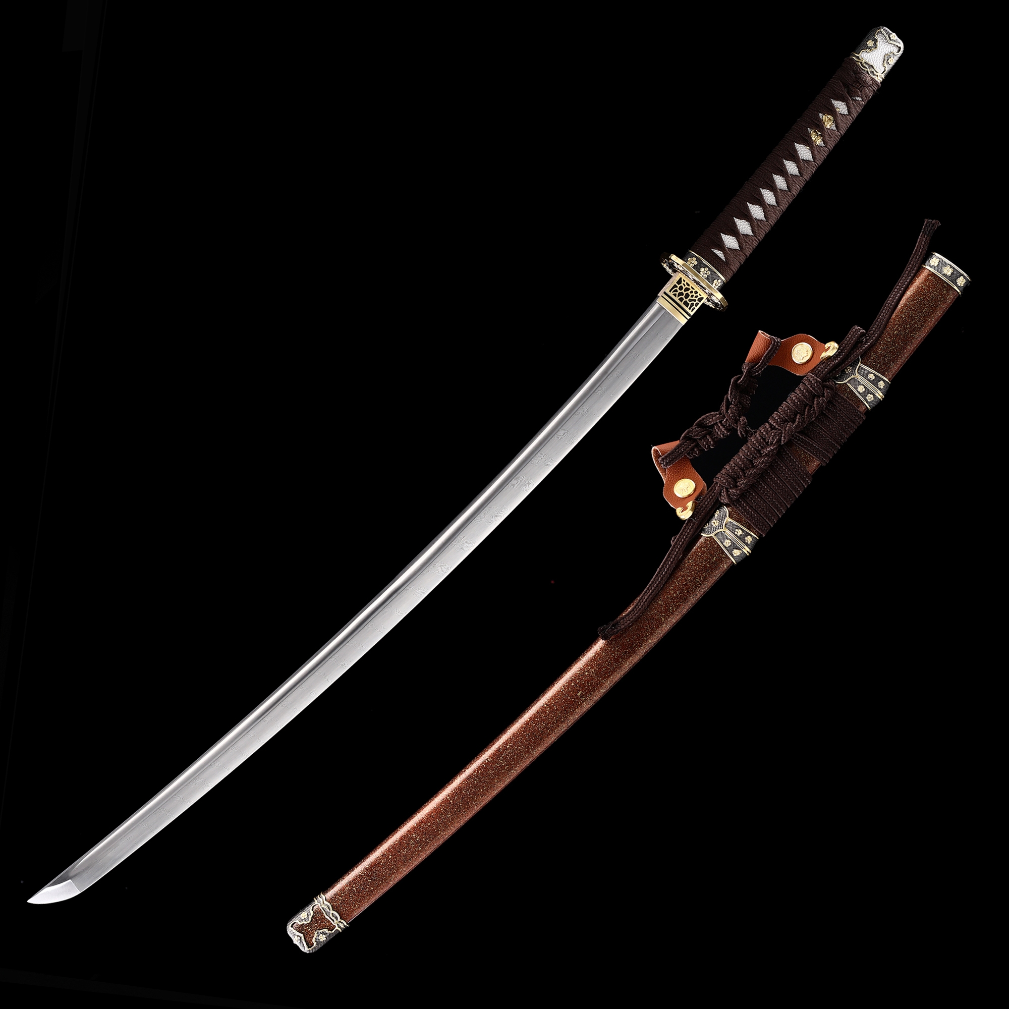 40'' Real Tachi Battle Ready T1095 Sharp Katana Japanese Samurai Sword Rosewood 