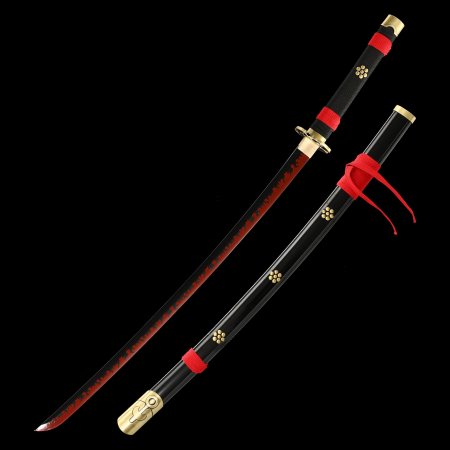 Handcrafted Japanese Samurai Sword 1060 Carbon Steel With Red And Black Blade