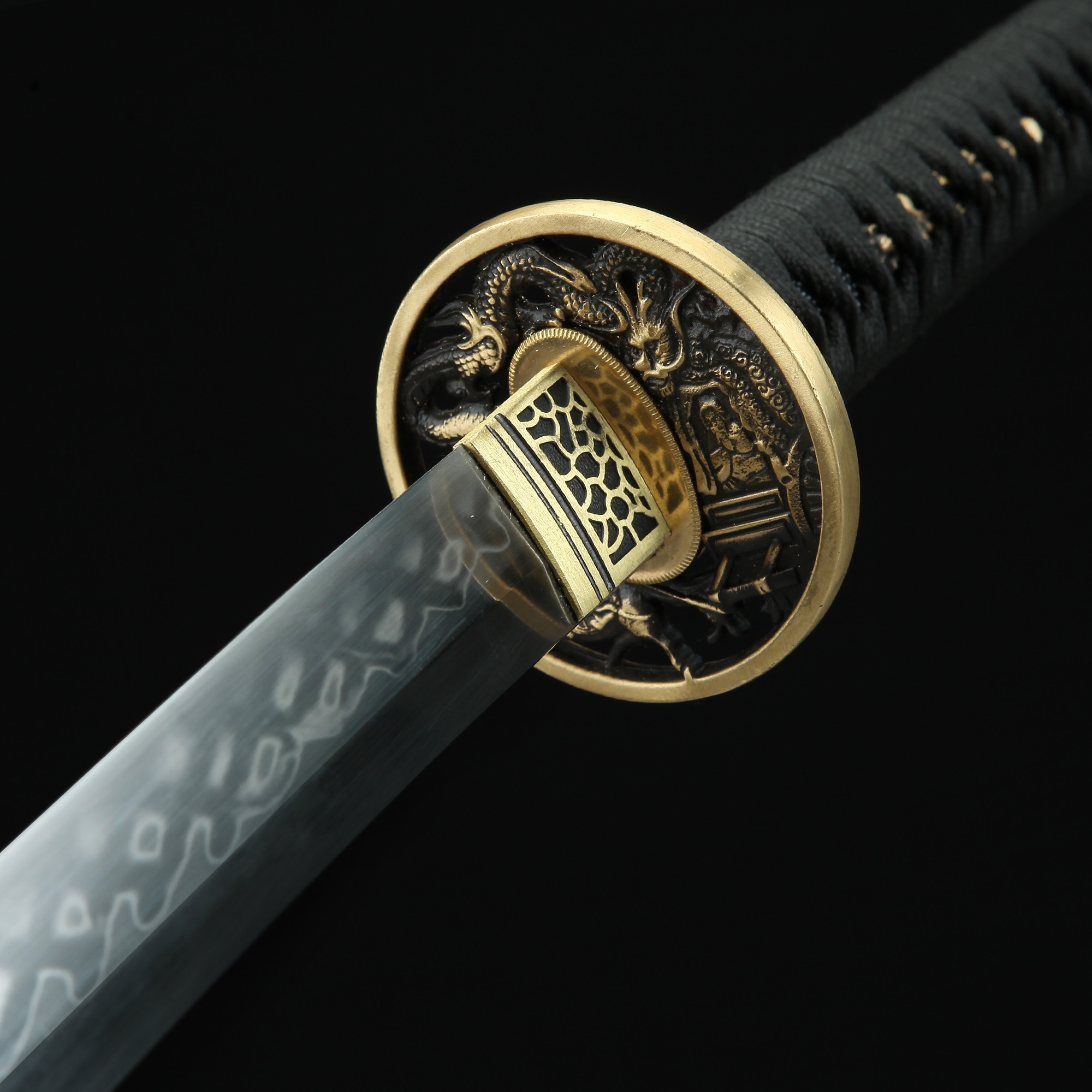 Handmade T10 Carbon Steel Authentic Hamon Japanese Katana Samurai Sword ...