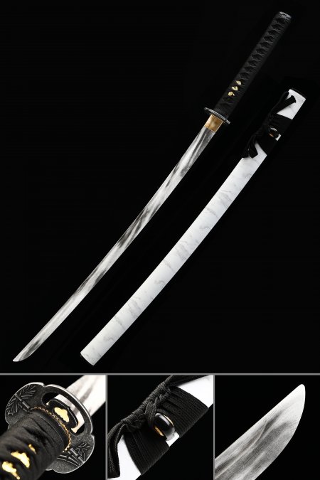 Handmade Aluminum Blade Blunt Unsharpened  Practice Katana Sword For Beginner Training