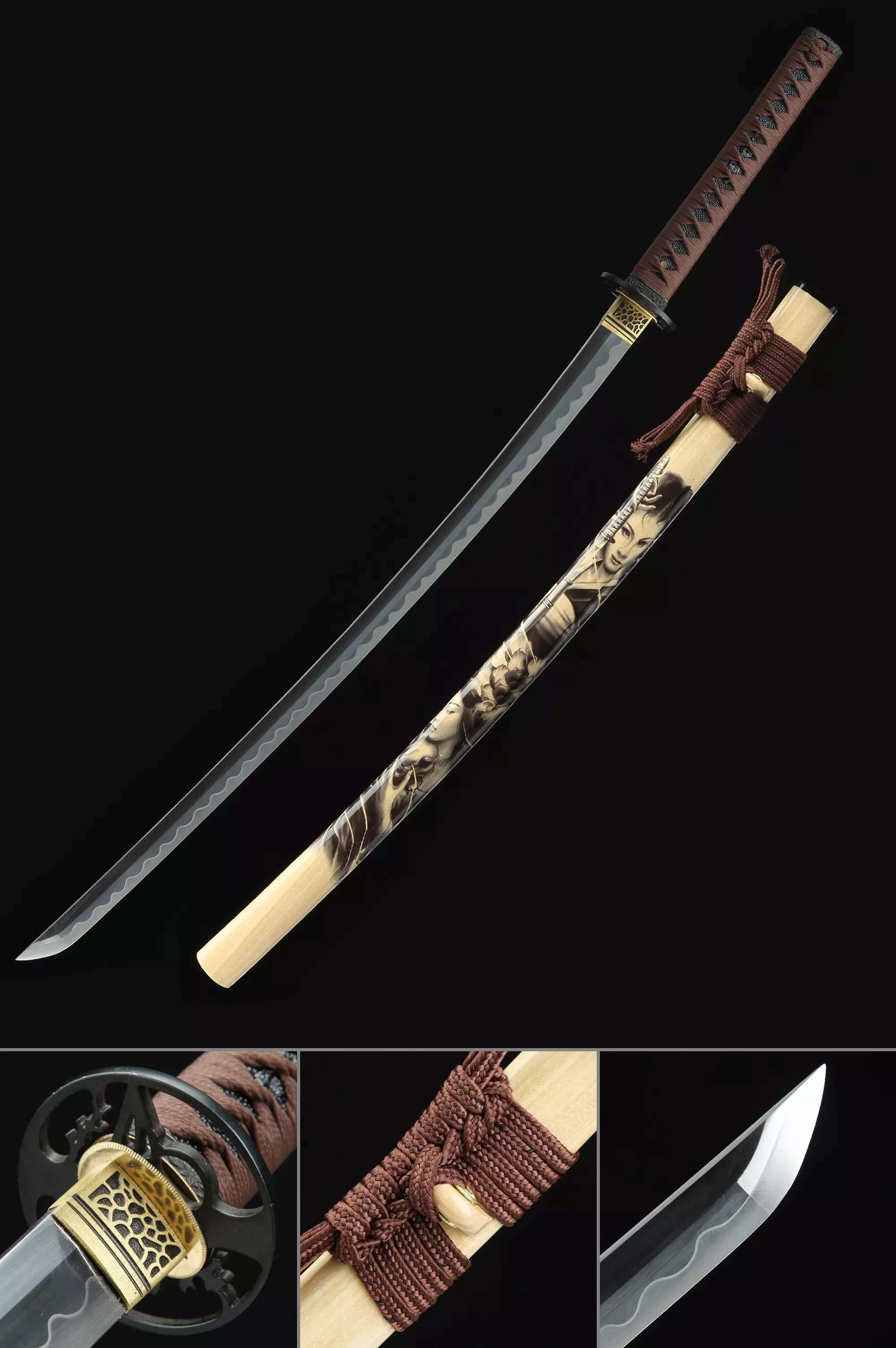 Manganese Steel Katana | Handmade Japanese Samurai Sword High Manganese ...