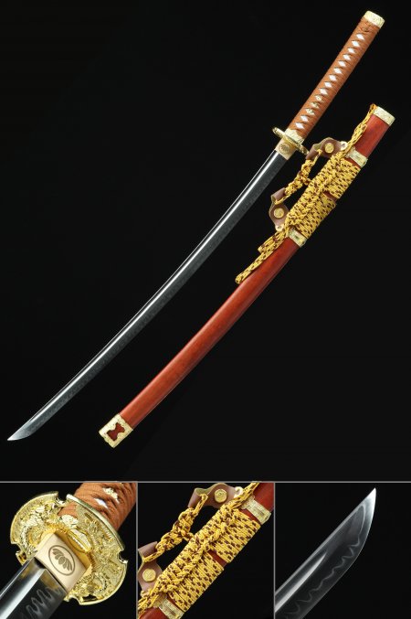 Handgefertigtes Japanisches Tachi Odachi Schwert T10 Gefalteter Ton Gehärteter Stahl Echter Hamon Full Tang