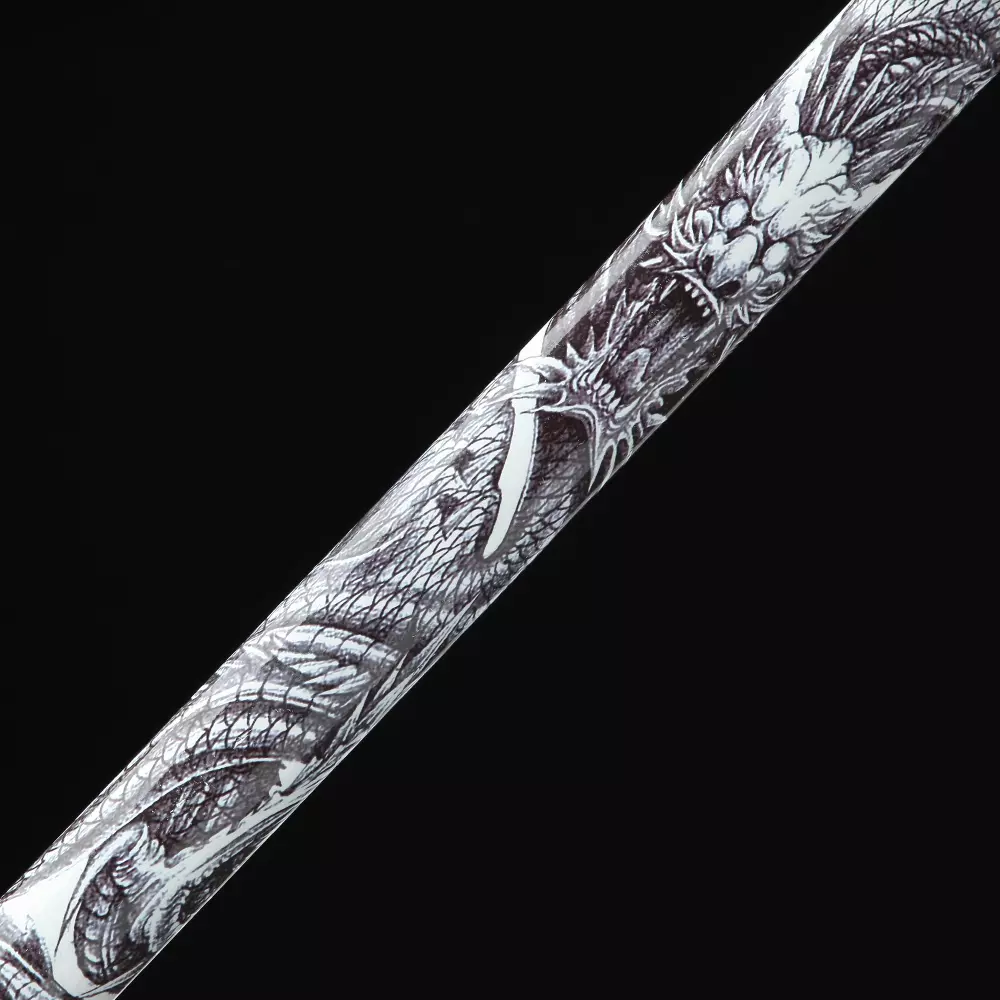 Authentic Ninja Sword | Manganese Steel Ninjato with Blue Dragon