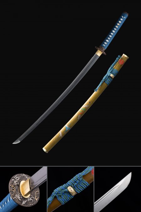 Clay Tempered Katana, High-performance Japanese Katana Sword T10 Folded Clay Tempered Steel