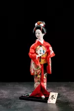Silk Japanese Geisha Dolls