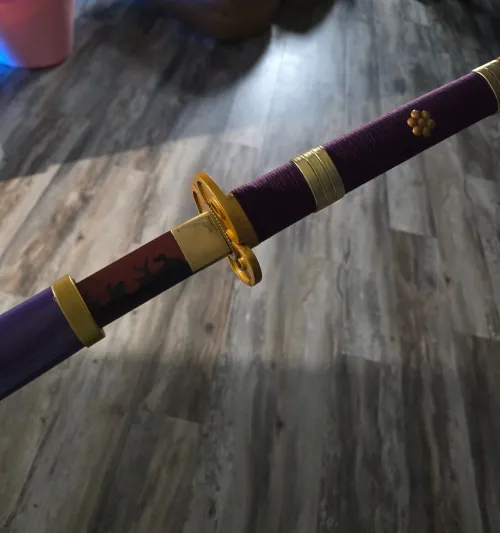 Roronoa Zoro Enma - One Piece Katana Replica, 1045 Carbon Steel, Purple Lacquer Saya