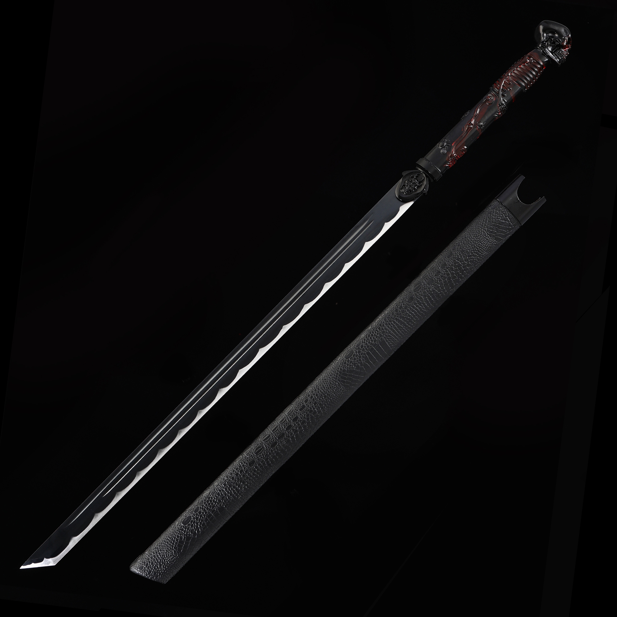 Ninja Sword | Handmade Japanese Ninjato Sword With Black Blade - TrueKatana