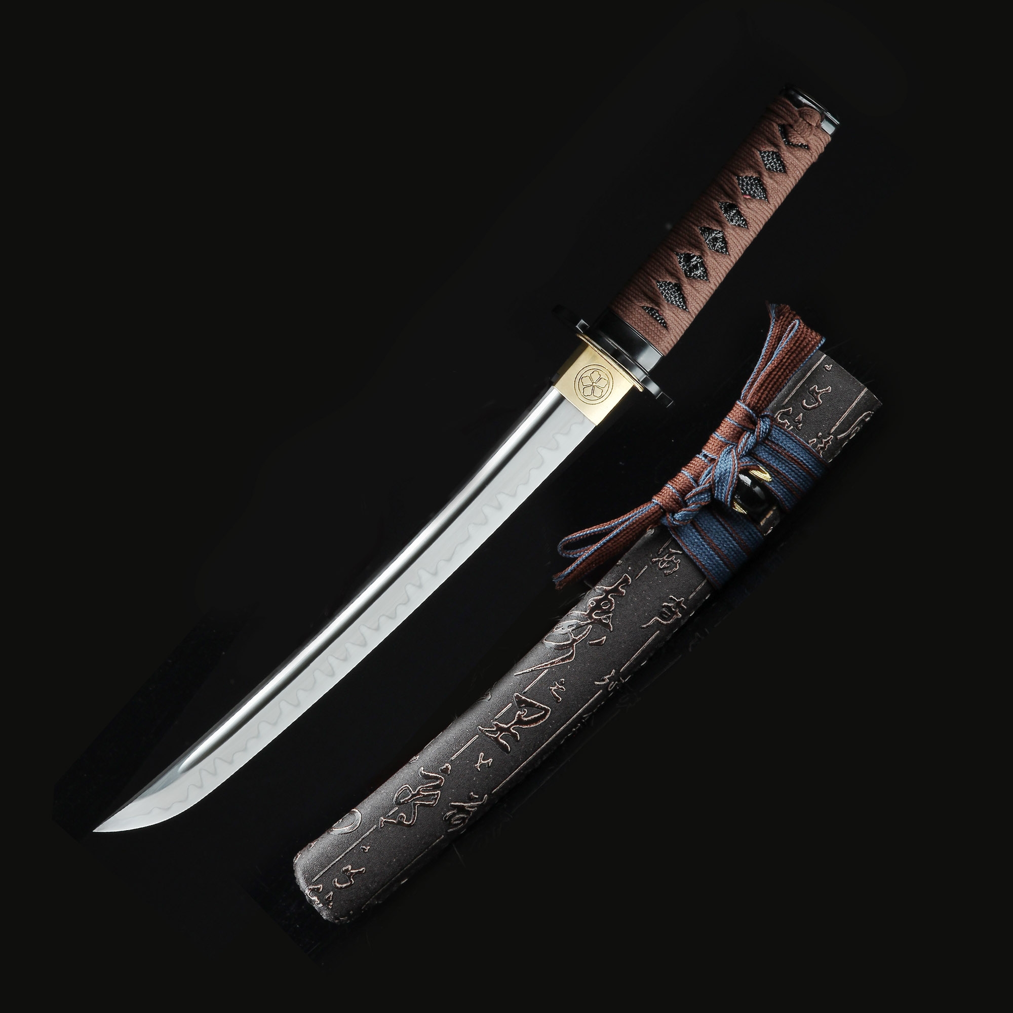 20''Tanto Clay Tempered T10 Mini Katana Knife Sharp Japanese Samurai Short  Sword