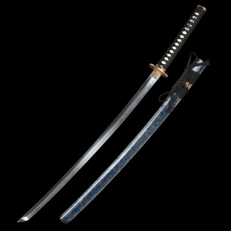 High-performance Handmade Katana Sword T10 Carbon Steel With Pearl Rayskin Scabbard