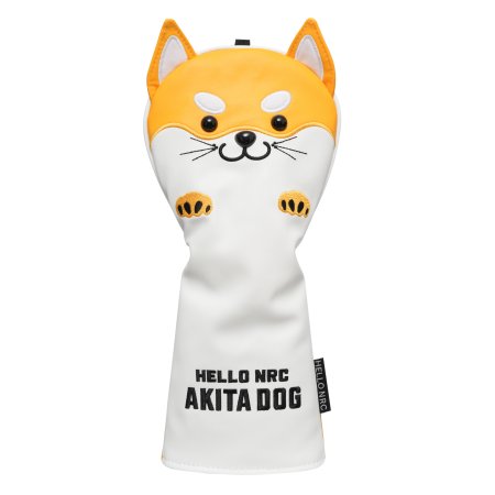 Akita Dog Fairway Wood Headcover - Yellow
