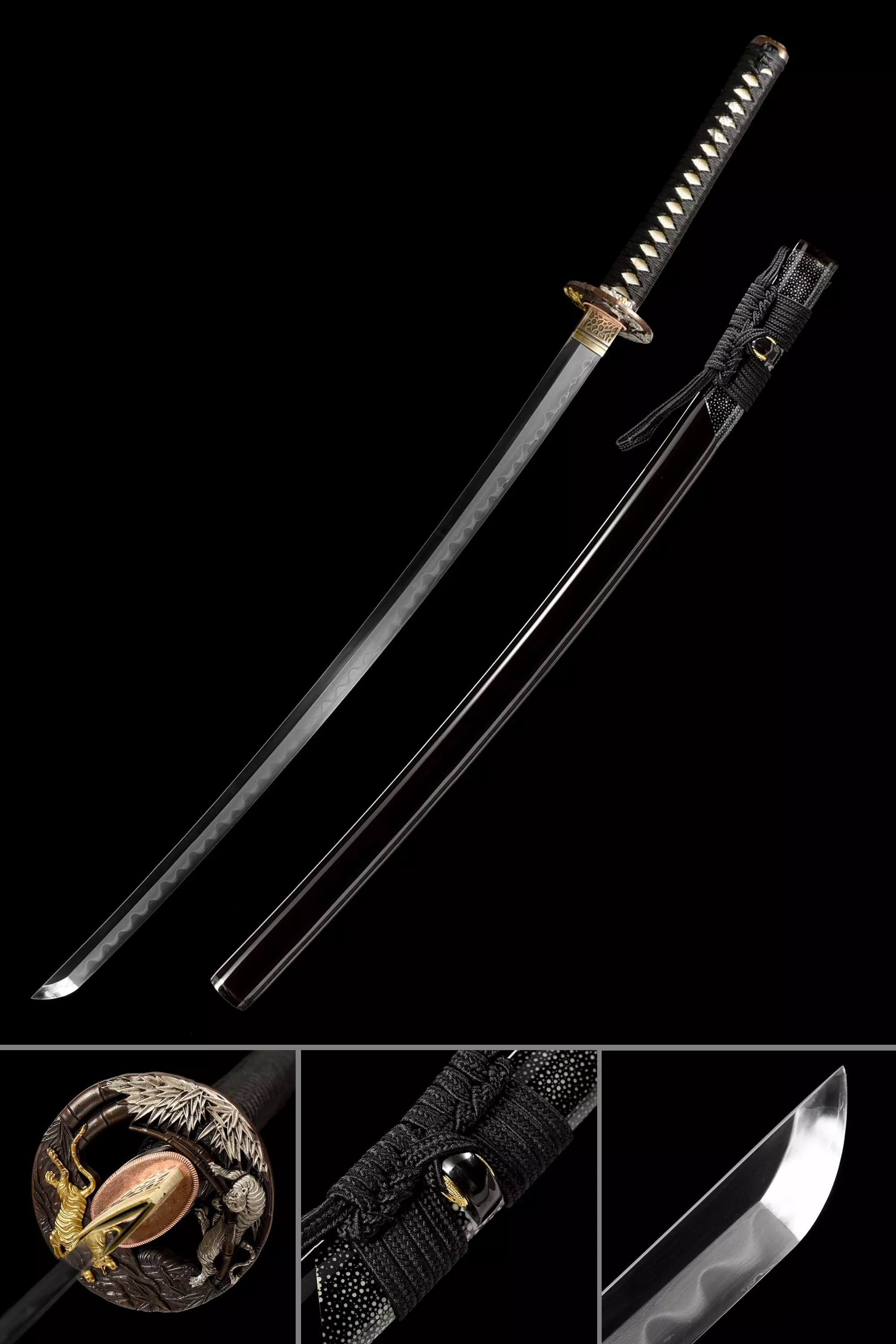 Damascus Katana | High-performance Japanese Katana Sword Pattern Steel ...