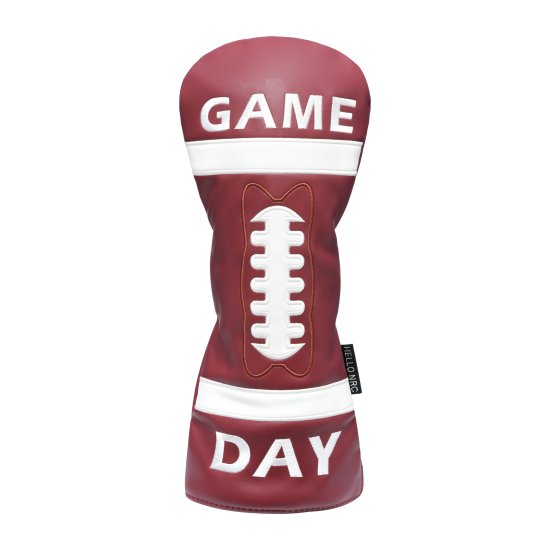 Football Style Fairway Wood Headcover - Red