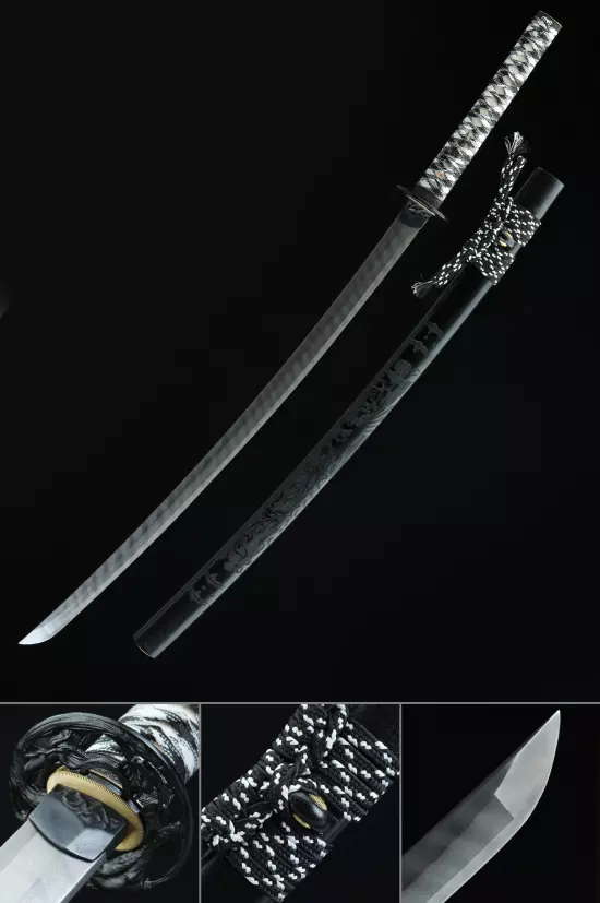 Handmade Japanese Katana Sword Damascus Steel Full Tang