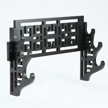 Handmade Black Wooden 3 Tier Katana Sword Stand Holder Display Rack Stand Wall Mount