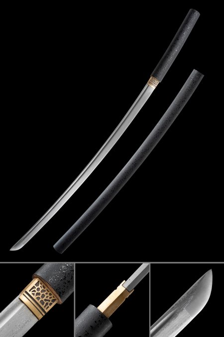 Handmade Japanese Shirasaya Katana Sword Pattern Steel Full Tang