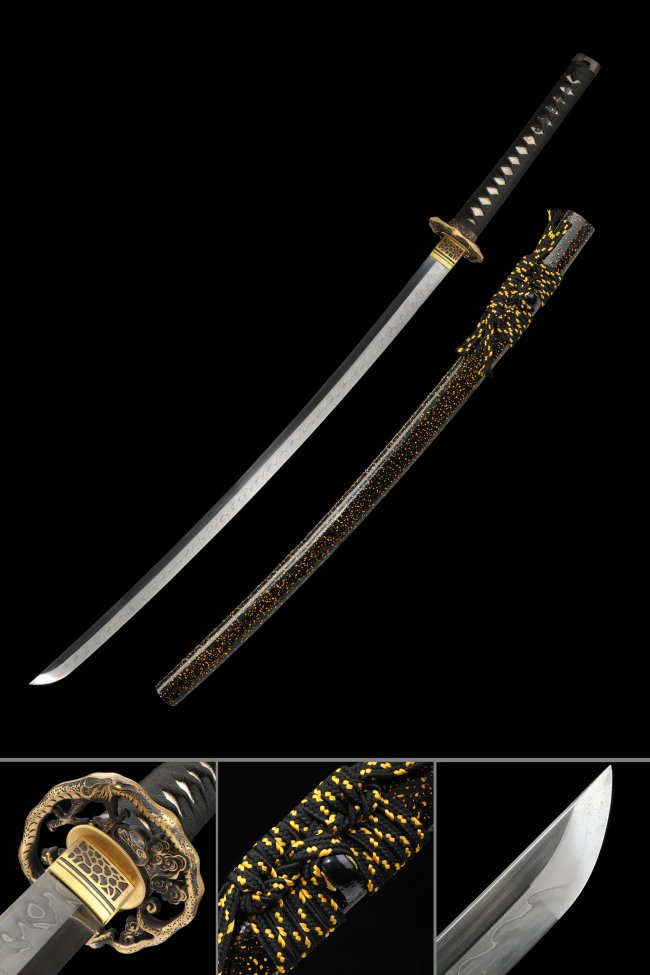 Handmade Full Tang Japanese Katana Sword With Hamon Blade