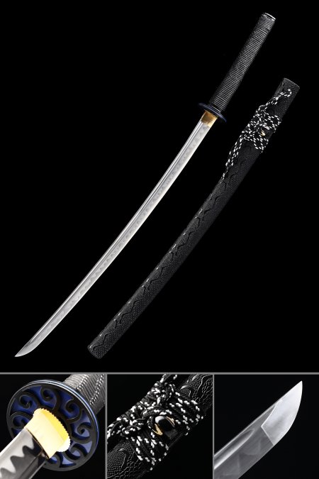 Handmade Japanese Samurai Sword With Leather Saya