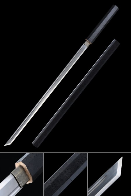 Handmade Sasuke's Sword, Grass Cutter Kusanagi Sword With Black Scabbard