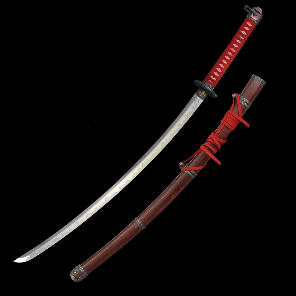 Red Blade Katana | Handmade Japanese Katana Sword With Crimson Red Blade -  TrueKatana