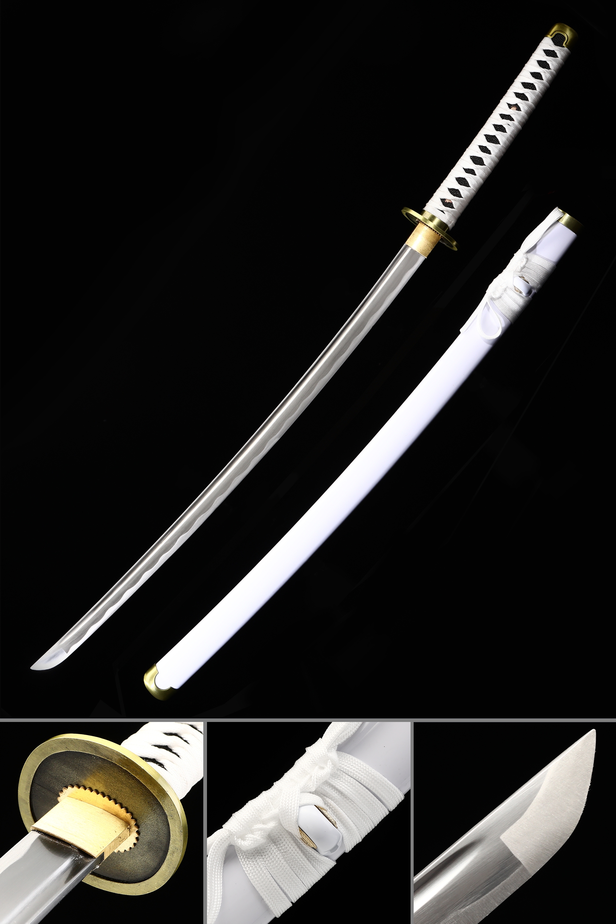 Conjunto de katanas forjadas à mão Zoro Roronoa, One Piece ⚔️ Loja