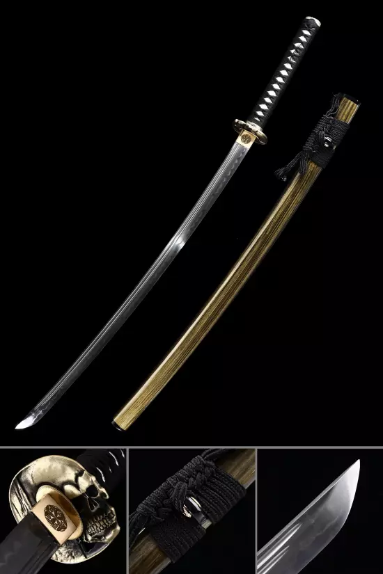 Handmade Japanese Samurai Sword T10 Carbon Steel Real Hamon