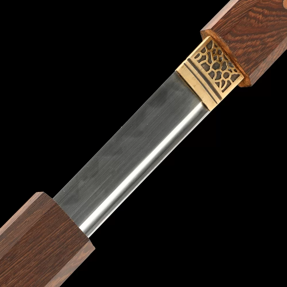 T10 Carbon Steel Ninjato in Shirasaya Style with Rosewood Saya and