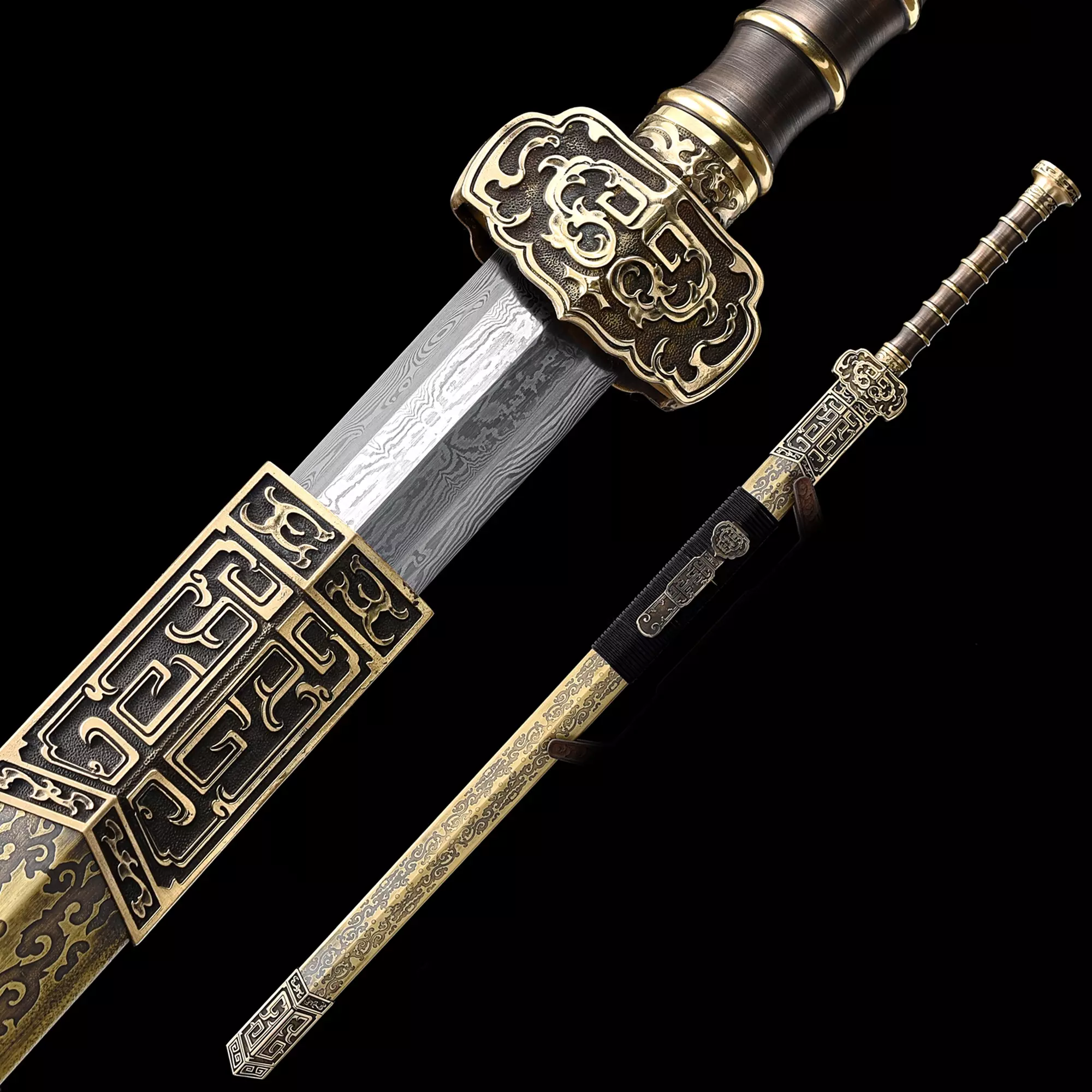 Eightsided Han Sword Highperformance Pattern Steel Chinese Han