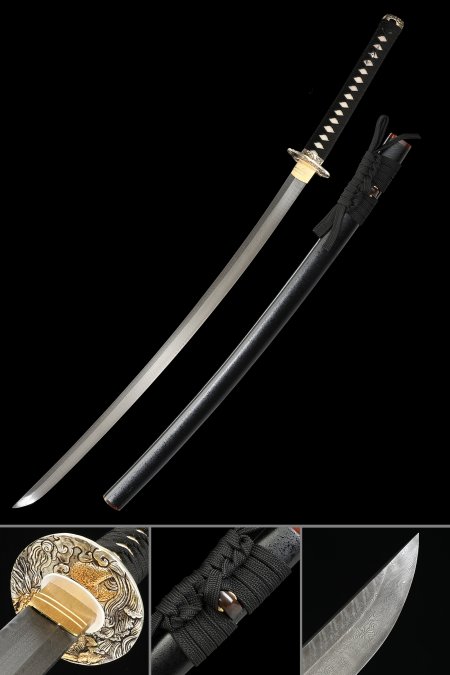 High-performance Full Tang Japanese Katana Sword With Damascus Steel Blade