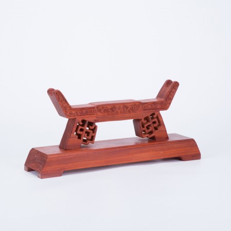 Handmade Chinese Dynasty Theme Natural Wood Single Layer Sword Stand Holder