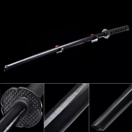 Handmade Black Wooden Kendo Stick Bokken Iaido Practice Daito Sparring Training Katana Swords