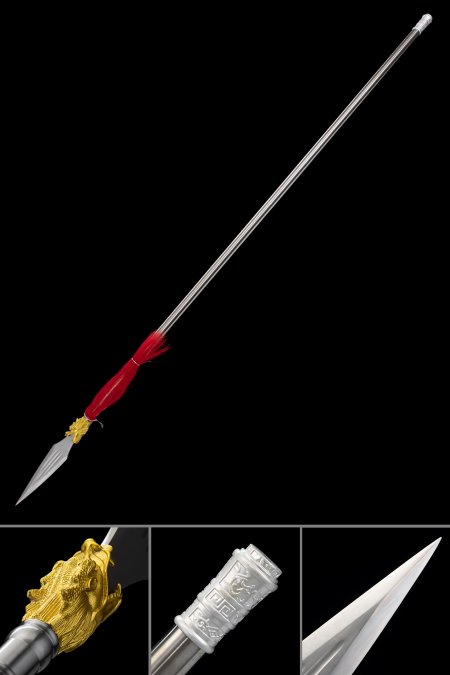 Japanese Dragon Yari Spear Sword With High Manganese Steel Spearhead