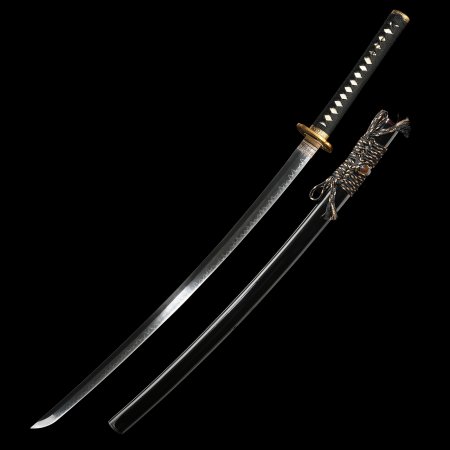 Handcrafted Full Tang Katana Sword T10 Carbon Steel With Real Hamon Blade