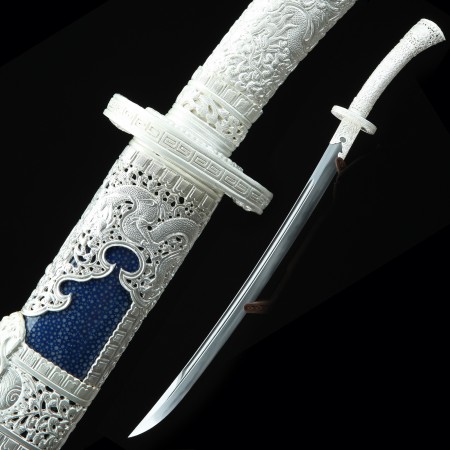 High-performance 1000 Layer Folded Steel Real Hamon Chinese Broadsword Mongolian Swords