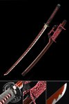 Handmade Japanese Tachi Odachi Sword High Manganese Steel With Red Blade And Scabbard