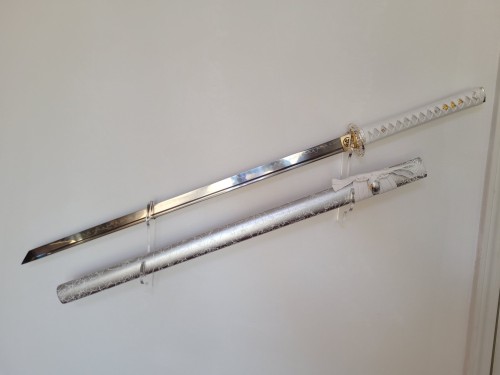 Handmade Chokuto Ninjato Sword T10 Carbon Steel Real Hamon