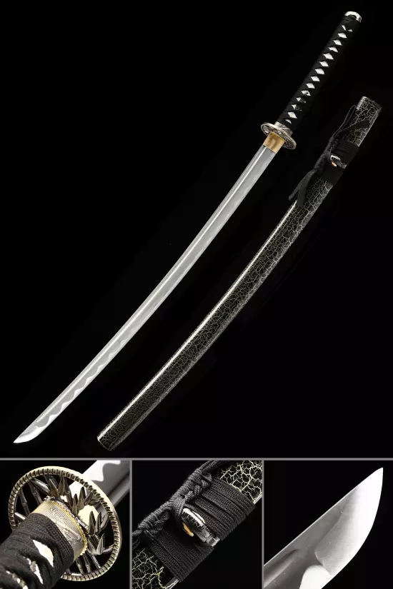 Handmade Japanese Samurai Sword 1045 Carbon Steel With Bamboo Theme Tsuba