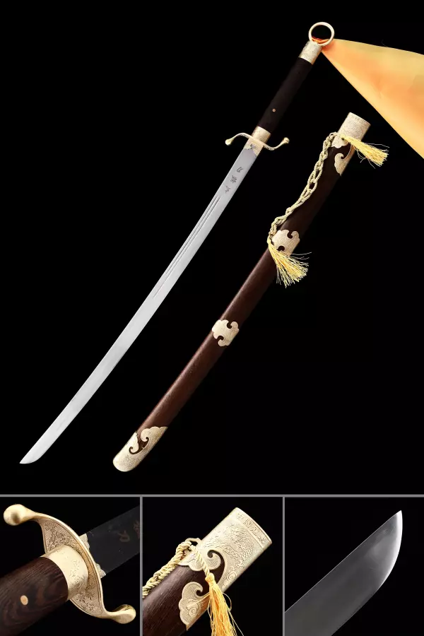 Nice Chinese KungFu TaiChi Dao Broadsword Sword Sharp Damascus Steel Blade DaDao 