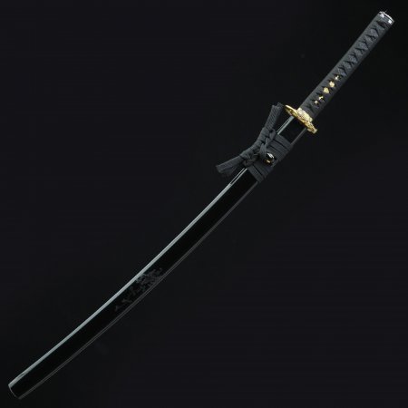 Handmade Japanese Samurai Sword With White Damascus Steel Blade