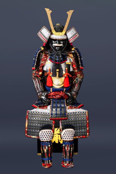 Handmade Oda Clan Kachi Japanese Samurai Armor, Life Size Yoroi