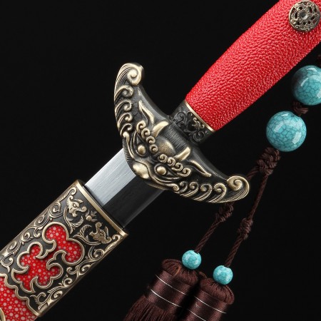 Handmade Carbon Steel Real Chinese Qing Dynasty Qianlong King Swords