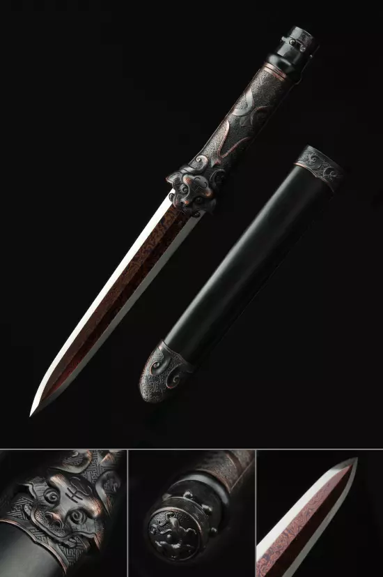 Handmade Japanese Double Edge Tanto Sword Full Tang