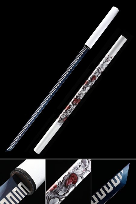 Handmade Japanese Blind Fury Zatoichi Stick Sword With Blue Blade