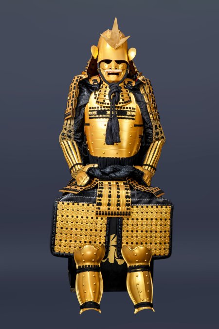 Handmade Golden Japanese Samurai Armor, Life Size Yoroi