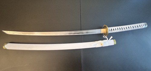 One Piece  Roronoa Zoro Wado Ichimonji Real Katana Samurai Sword Replica With White Scabbard