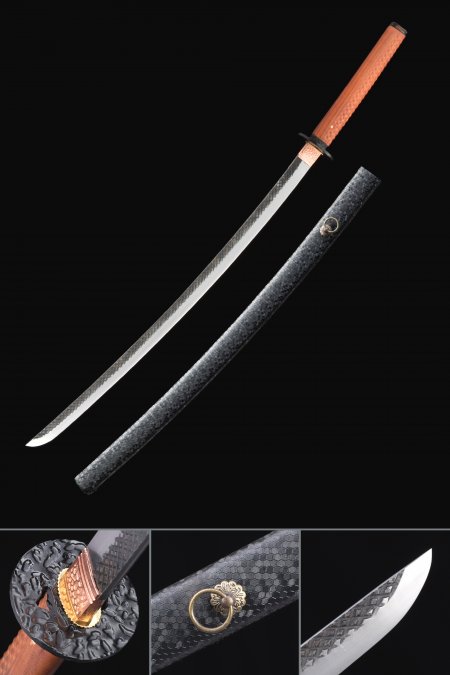 Handmade High Manganese Steel Gray Blade Full Tang Real Japanese Katana Samurai Swords